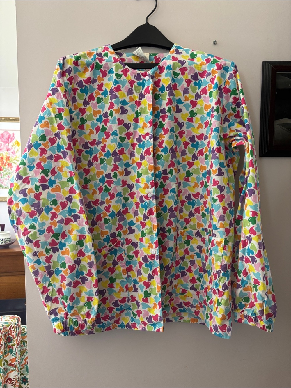 LG Women’s Multicolor Heart-Print Utility Jacket